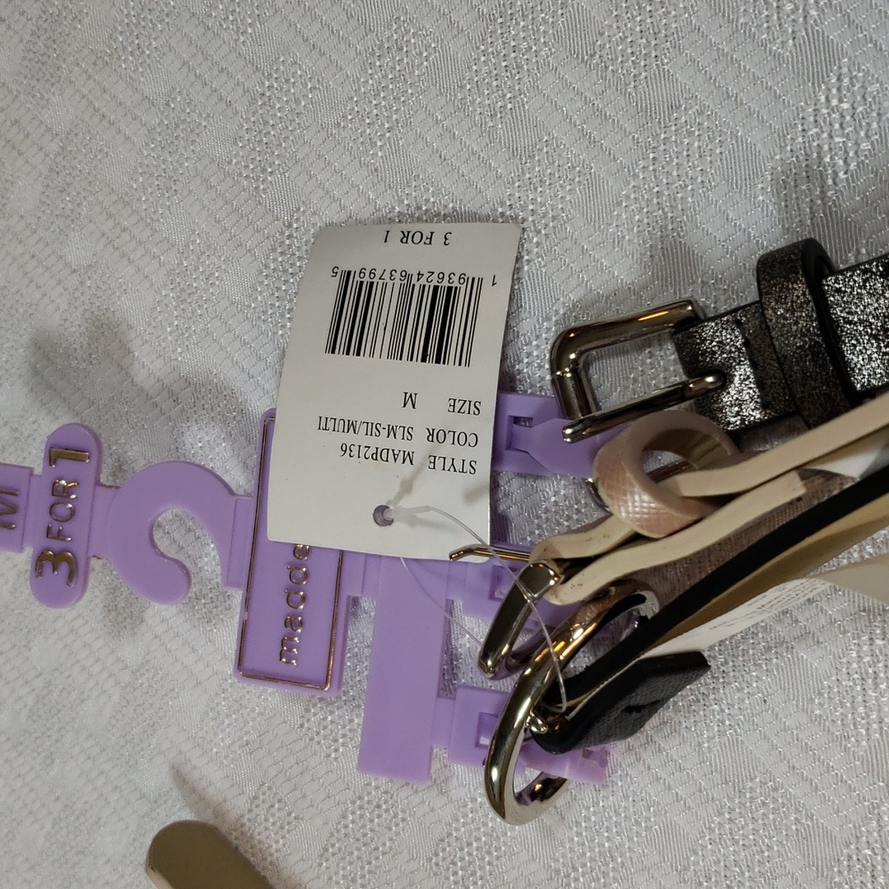 Madden Girl 3-for-1 belts Size Medium NWT